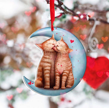 Cat couple gift for cat gift for cat mom ornament