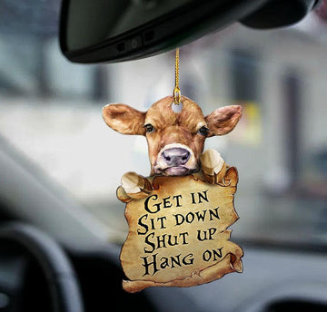 Cow get in cow lover two sided ornament