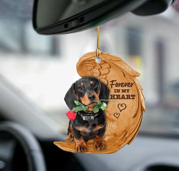 Dachshund forever in my heart dachshund lover  two sided ornament