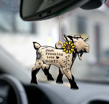 Goat just freaking love goat lovers - Two sided ornament