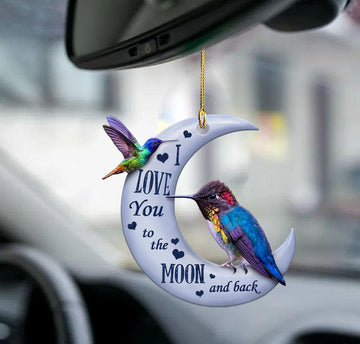 Hummingbird I Love You to the Moon And Back - Two sides Ornament