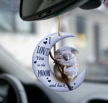 Koala I love you to the Moon and Back - Two Sides Ornament