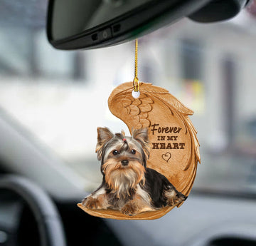 Yorkshire terrier forever in my heart yorkshire terrier lover yorkie lover two sided ornament