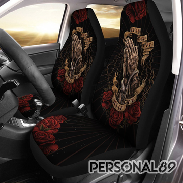 Only God Can Judge Me Rose and Pray Car Seat Covers Custom
