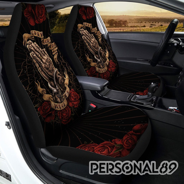 Only God Can Judge Me Rose and Pray Car Seat Covers Custom