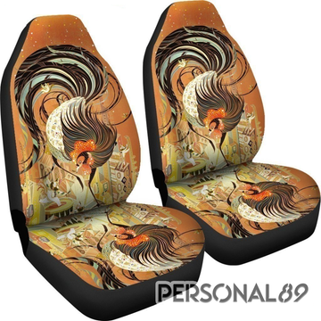 Rooster Art Car Seat Covers