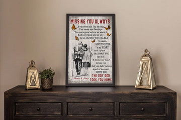 Missing You Always The Day God Took You Home - Personalized Poster - Family