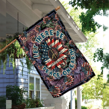 Let There Be Peace On Earth Hippie - House Flag