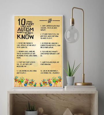 10 Things Every Child With Autism Wants You To Know Autism Awareness - Matte Canvas