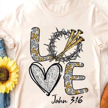 Jesus Love Crown Of Thorns  - Standard T-shirt
