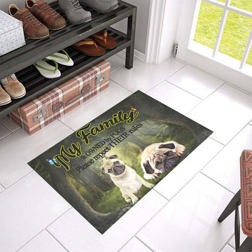 Pugs Respect Their Rules Doormat