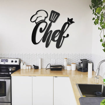 Cooking Chef Wall Art For Kitchen Lover - Cut Metal Sign