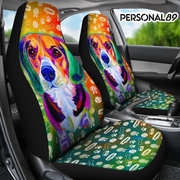Beagle Colorful Car Seat Covers