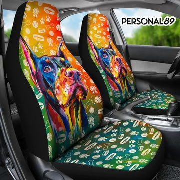 Pinscher Colorful Car Seat Covers