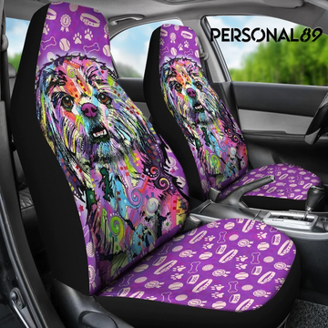 Shih Tzu Watercolor Colorful Car Seat Covers