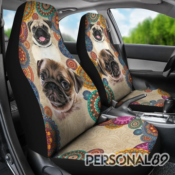 Pug Vintage Car Seat Covers