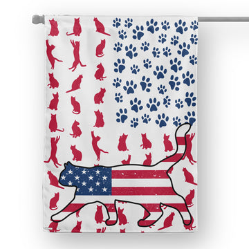 Cat American vector flag Independence Day - House Flag - 28''x40'' 1207