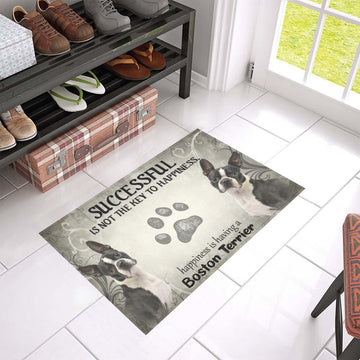 Boston Terrier Happiness Doormat