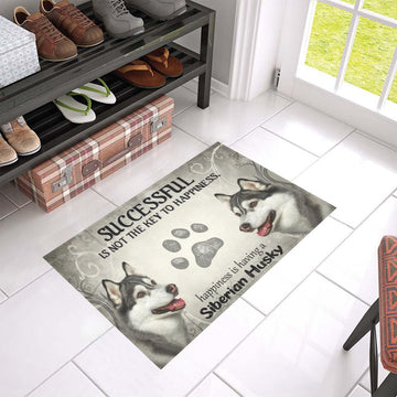 Siberian Husky Happiness Doormat