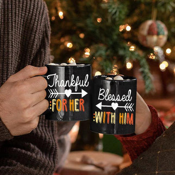 Couple gifts - Matching thanksgiving couples pair funny mug gifts - GST