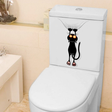 Black Cat Toilet Sticker