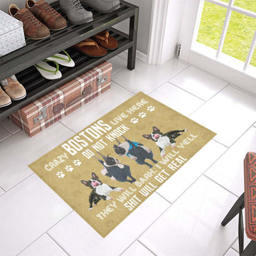 Boston Terriers Live Here doormat