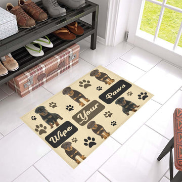 Rottweiler Wipe Your Paws doormat