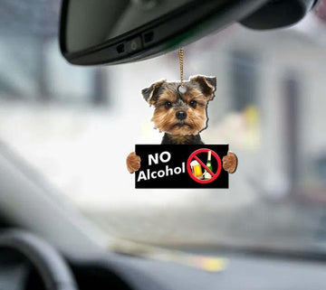 Yorkshire Terrier Safe driving warning sign Shape Ornament