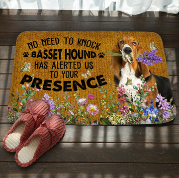 Basset Hound Your Presence Alerted Doormat