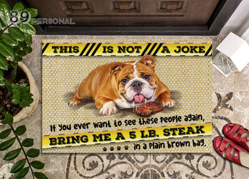 Bulldog this is not a joke Doormat 18x24 18x30