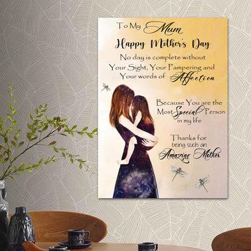 5 To My Mum Poster Mother s Day Gifts Wall art Print Canvas Gift for Mom Mother Gift From Daughter Canvas