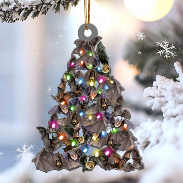 Bat Lovely Tree Christmas 2 sides Ornament