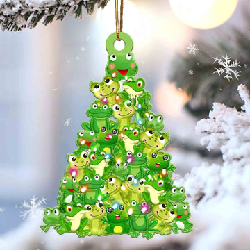 Frog Lovely Tree Christmas - Two sides Ornament