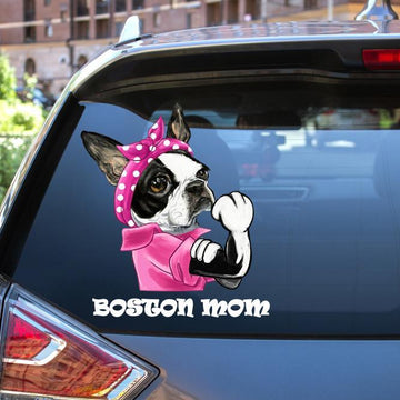 Cute Boston terrier strong mom Boston terrier lovers - Decal