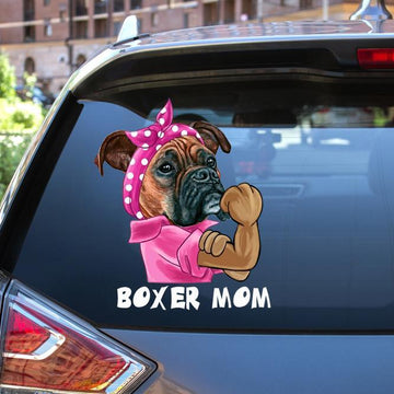 Boxer mom boxer lovers  - Car Decal