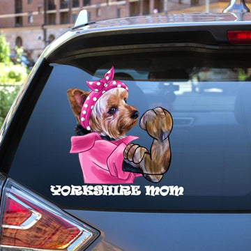 Yorkshire terrier strong mom yorkshire terrier lovers  decal