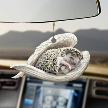 Hedgehog Sleeping Angel Ornament