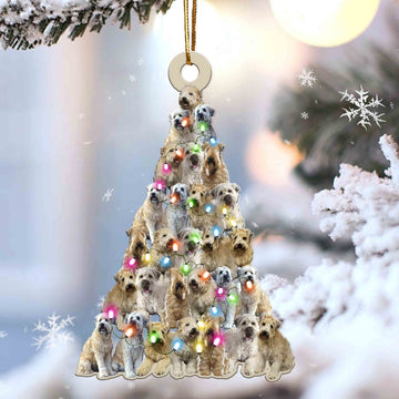 Wheaten Terrier Lovely Tree Christmas 2 sides Ornament
