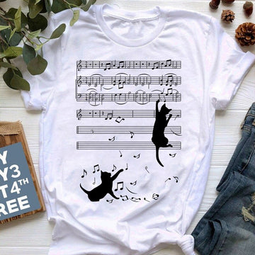 Cat charming music T-shirt S M L XL 2XL 3XL 4XL 5XL