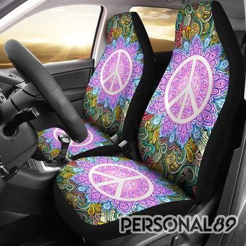 Hippy Peace Sign Car Seat Covers