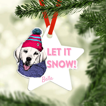 Golden Retriever Let It Snow Dog Lovers Christmas Ornament