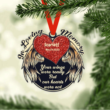 Family Your Wings Were Already But Our Hearts Were Not Custom Ornament