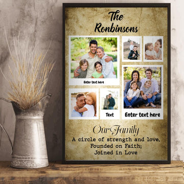 Our Family A Circle Of Love Personalized Poster