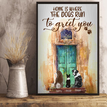 Dog Lovers Home Is Where The Dogs Run Personalized Poster