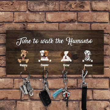 Dog Lovers Time To Walk Human Personalized Key Hook