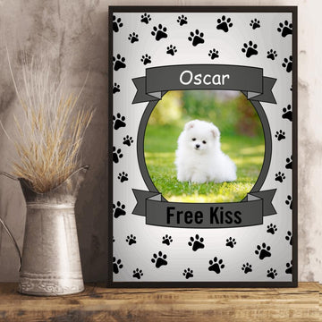 Pet Lovers Free Kiss Personalized Poster