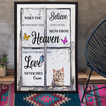 Cat Lovers Love Never Dies Personalized Poster