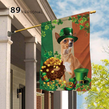 Chihuahua Hello Patrick Day - House Flag