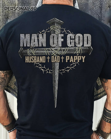 Man of God Husband Dad Pappy - Standard T-shirt