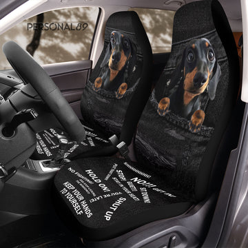 No Get in Quiet Sit down Funny - Car seat covers